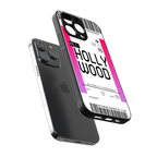 hollywood boarding pass ticket back phone cover | glass case for iphone 14 pro max