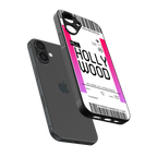 hollywood boarding pass ticket back phone cover | glass case for iphone 16