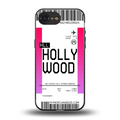 hollywood boarding pass ticket back phone cover | glass case for iphone 16e