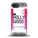 hollywood boarding pass ticket back phone cover | glass case for iphone 16e