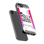 hollywood boarding pass ticket back phone cover | glass case for iphone 16e