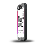 hollywood boarding pass ticket back phone cover | glass case for iphone 16e
