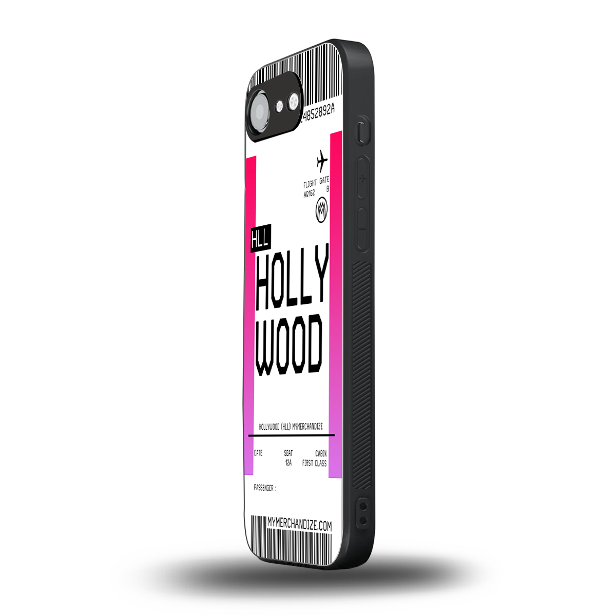 hollywood boarding pass ticket back phone cover | glass case for iphone 16e