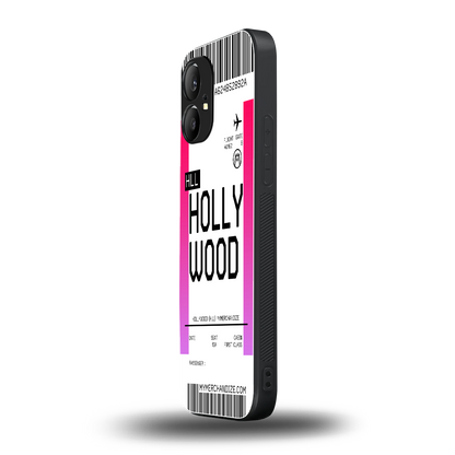 hollywood boarding pass ticket back phone cover | glass case for nothing phone 1