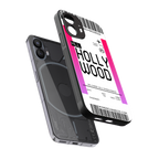 hollywood boarding pass ticket back phone cover | glass case for nothing phone 2