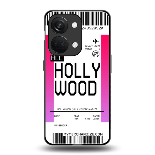hollywood boarding pass ticket back phone cover | glass case for oneplus nord 3