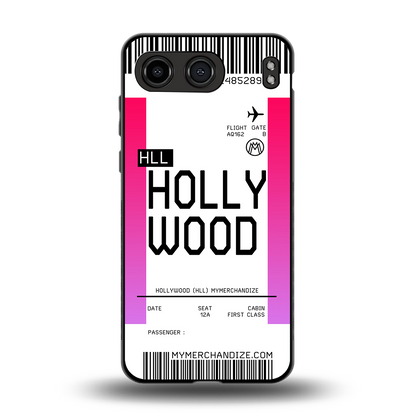 hollywood boarding pass ticket back phone cover | glass case for oneplus nord 4