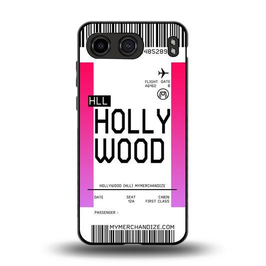 hollywood boarding pass ticket back phone cover | glass case for oneplus nord 4