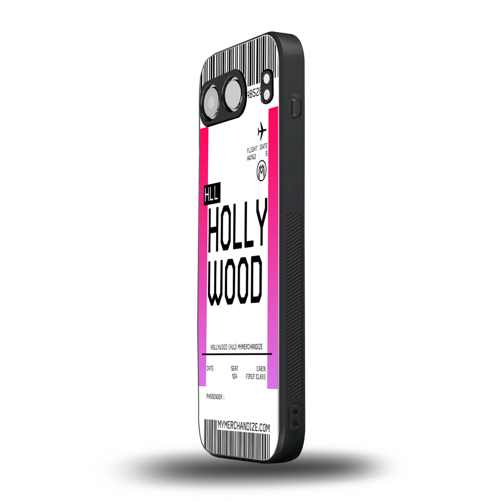 hollywood boarding pass ticket back phone cover | glass case for oneplus nord 4