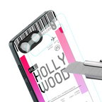 hollywood boarding pass ticket back phone cover | glass case for oneplus nord 4