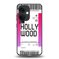 hollywood boarding pass ticket back phone cover | glass case for oneplus nord ce 3