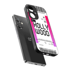 hollywood boarding pass ticket back phone cover | glass case for oneplus nord ce 3