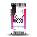 hollywood boarding pass ticket back phone cover | glass case for oneplus nord ce 4 lite
