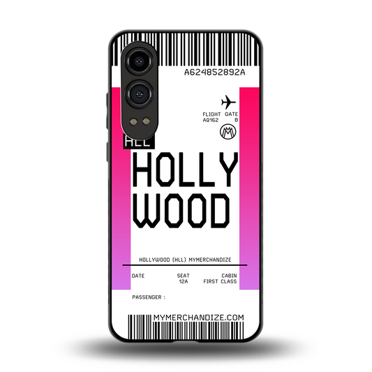 hollywood boarding pass ticket back phone cover | glass case for oneplus nord ce 4 lite