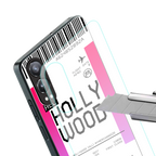 hollywood boarding pass ticket back phone cover | glass case for oneplus nord ce 4 lite