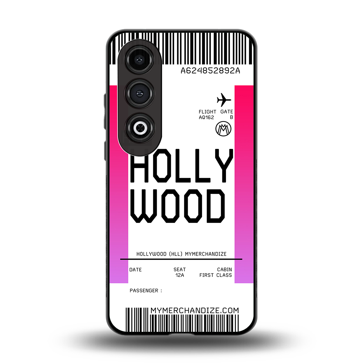 hollywood boarding pass ticket back phone cover | glass case for oneplus nord ce 4