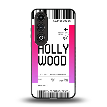 hollywood boarding pass ticket back phone cover | glass case for oneplus nord ce 4
