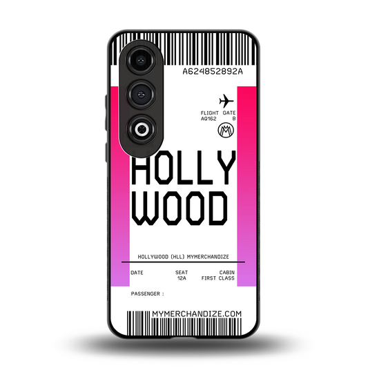 hollywood boarding pass ticket back phone cover | glass case for oneplus nord ce 4