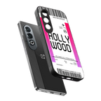 hollywood boarding pass ticket back phone cover | glass case for oneplus nord ce 4