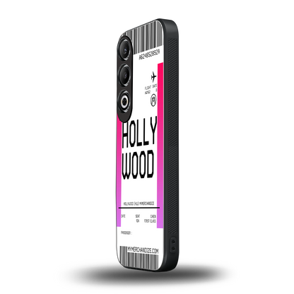 hollywood boarding pass ticket back phone cover | glass case for oneplus nord ce 4