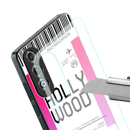 hollywood boarding pass ticket back phone cover | glass case for oneplus nord ce 4