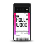 hollywood boarding pass ticket back phone cover | glass case for google pixel 6 pro