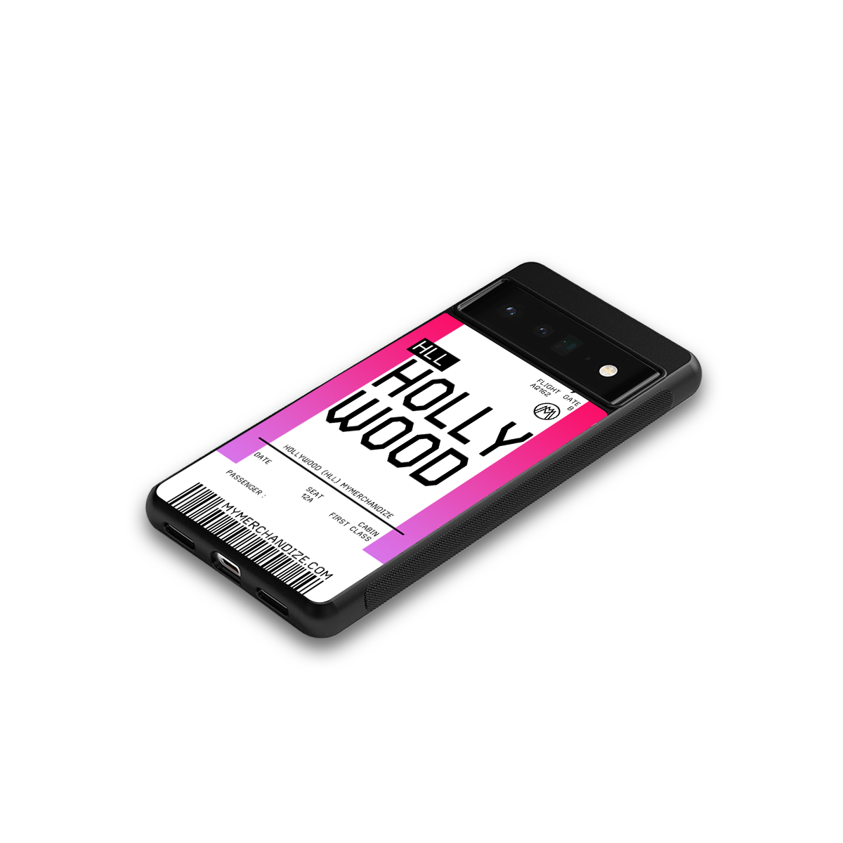 hollywood boarding pass ticket back phone cover | glass case for google pixel 6 pro