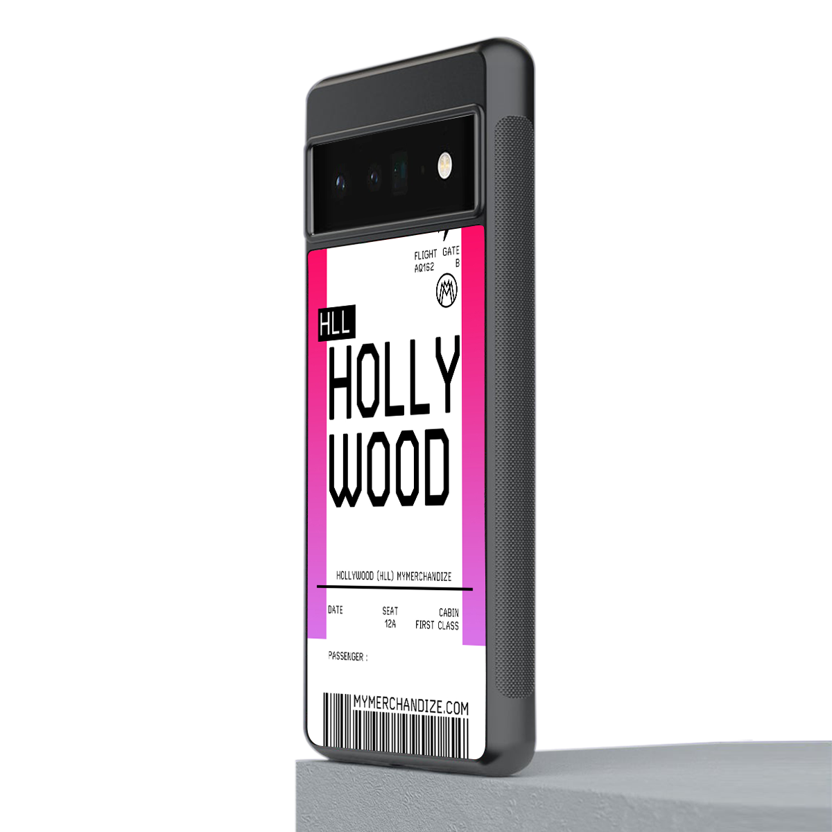 hollywood boarding pass ticket back phone cover | glass case for google pixel 6 pro
