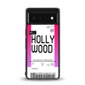 hollywood boarding pass ticket back phone cover | glass case for google pixel 6