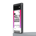 hollywood boarding pass ticket back phone cover | glass case for google pixel 6