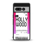hollywood boarding pass ticket back phone cover | glass case for google pixel 7 pro