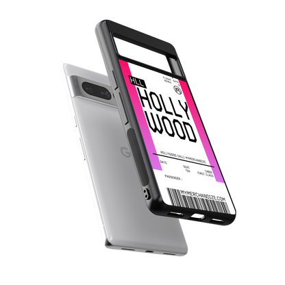 hollywood boarding pass ticket back phone cover | glass case for google pixel 7 pro