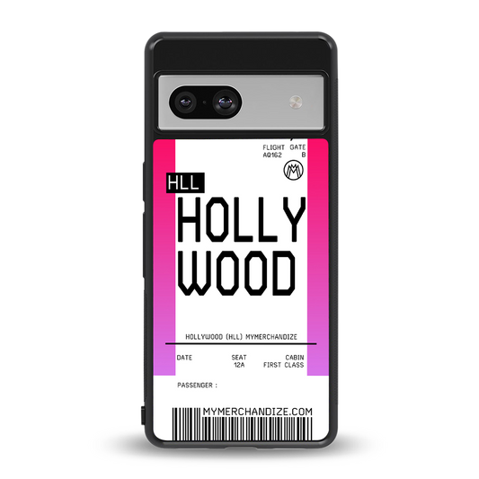 hollywood boarding pass ticket back phone cover | glass case for Google Pixel 7
