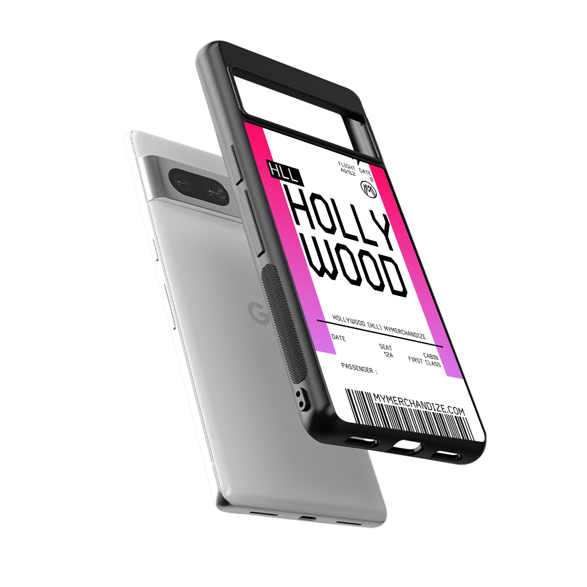 hollywood boarding pass ticket back phone cover | glass case for Google Pixel 7