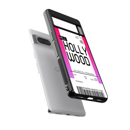 hollywood boarding pass ticket back phone cover | glass case for Google Pixel 7