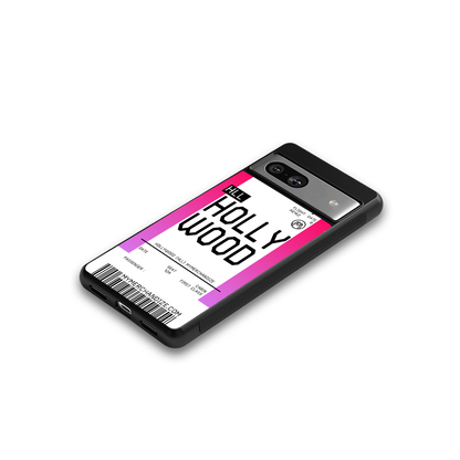 hollywood boarding pass ticket back phone cover | glass case for Google Pixel 7