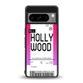 hollywood boarding pass ticket back phone cover | glass case for google pixel 8 pro