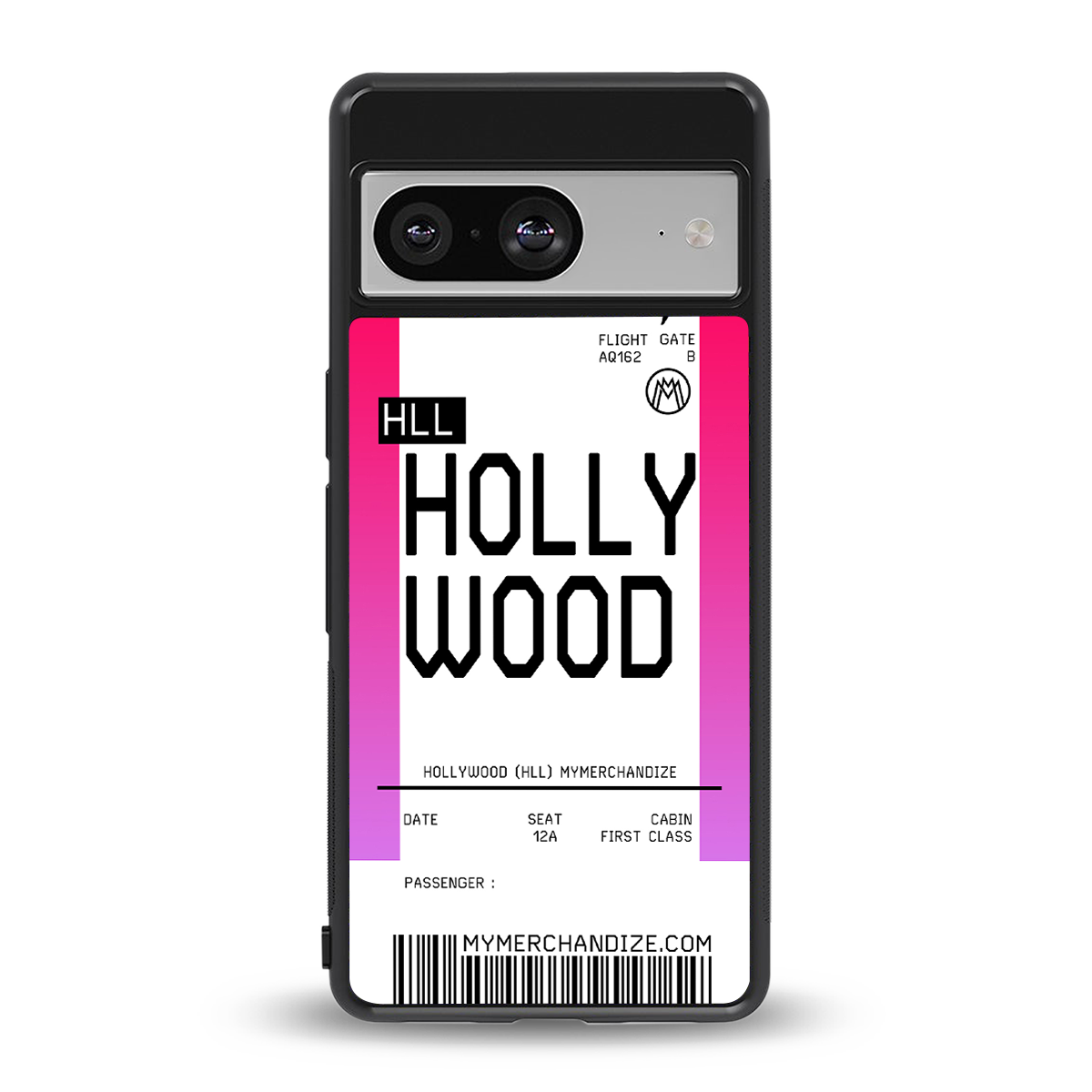 hollywood boarding pass ticket back phone cover | glass case for Google Pixel 8