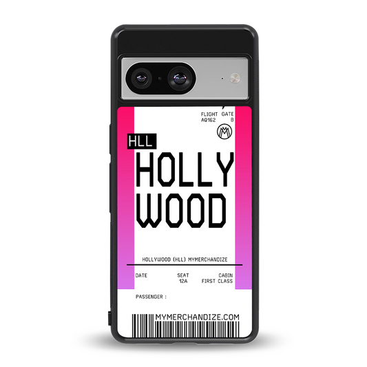hollywood boarding pass ticket back phone cover | glass case for Google Pixel 8