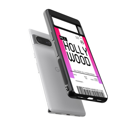 hollywood boarding pass ticket back phone cover | glass case for Google Pixel 8
