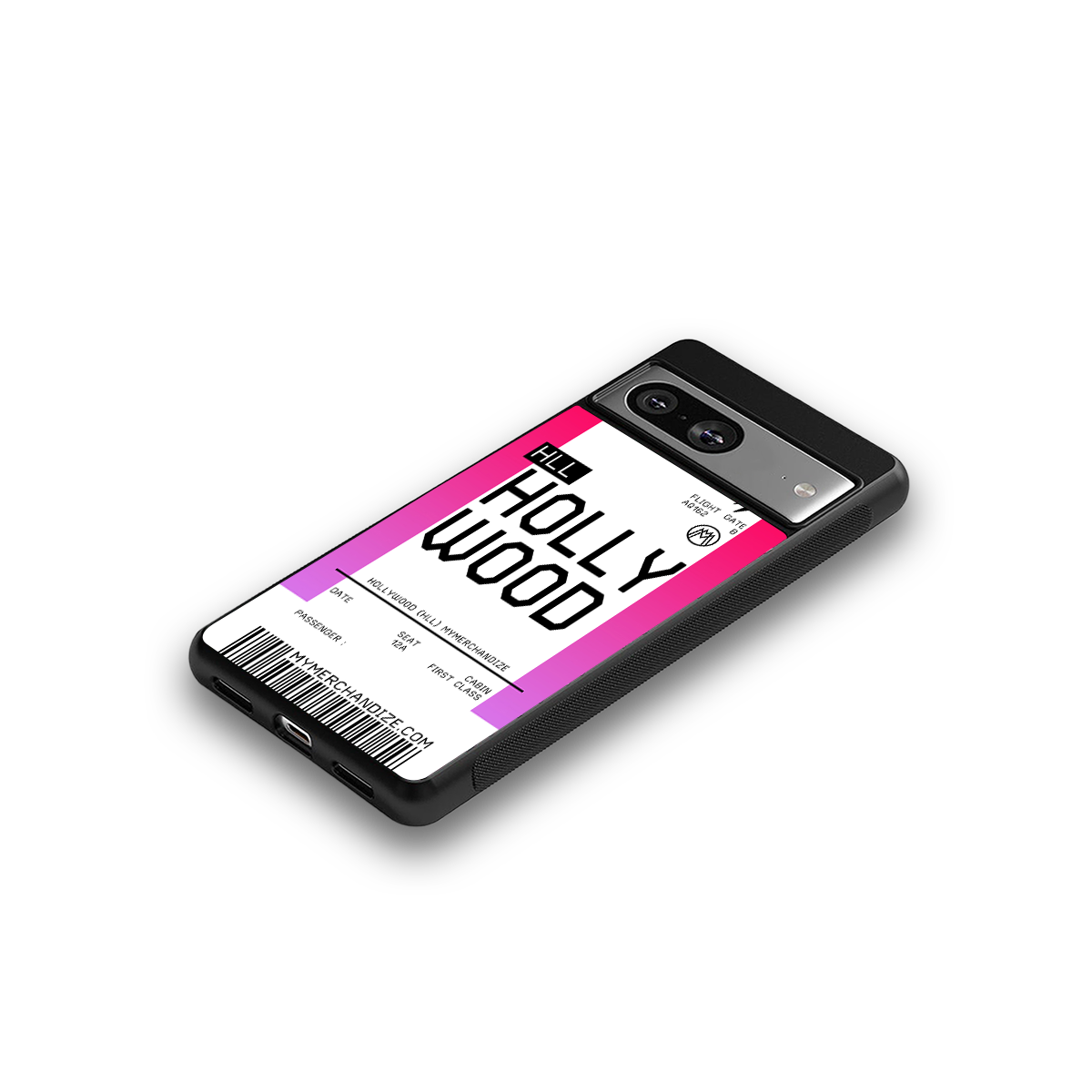 hollywood boarding pass ticket back phone cover | glass case for Google Pixel 8