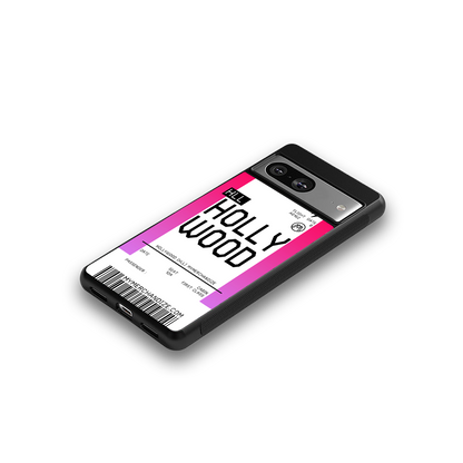 hollywood boarding pass ticket back phone cover | glass case for Google Pixel 8