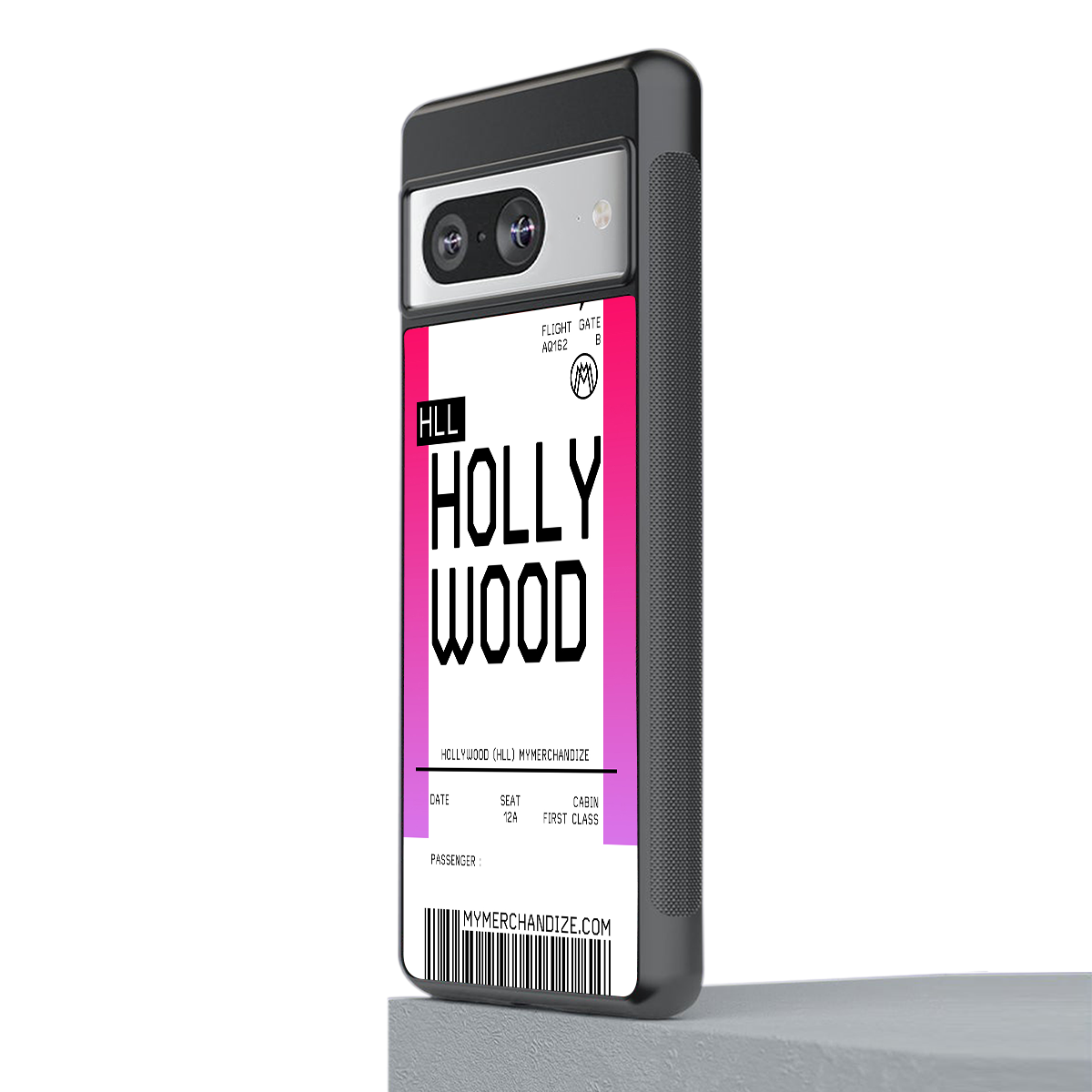 hollywood boarding pass ticket back phone cover | glass case for Google Pixel 8