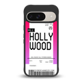 hollywood boarding pass ticket back phone cover | glass case for google pixel 9