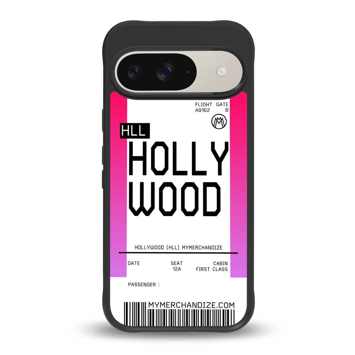 hollywood boarding pass ticket back phone cover | glass case for google pixel 9