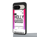 hollywood boarding pass ticket back phone cover | glass case for google pixel 9