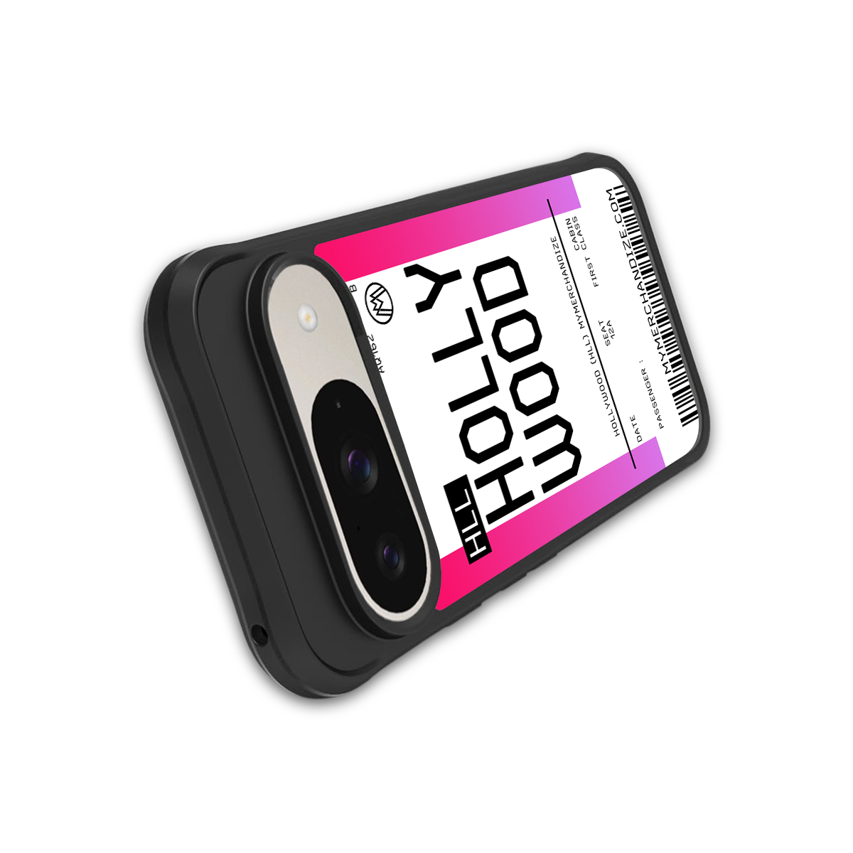 hollywood boarding pass ticket back phone cover | glass case for google pixel 9