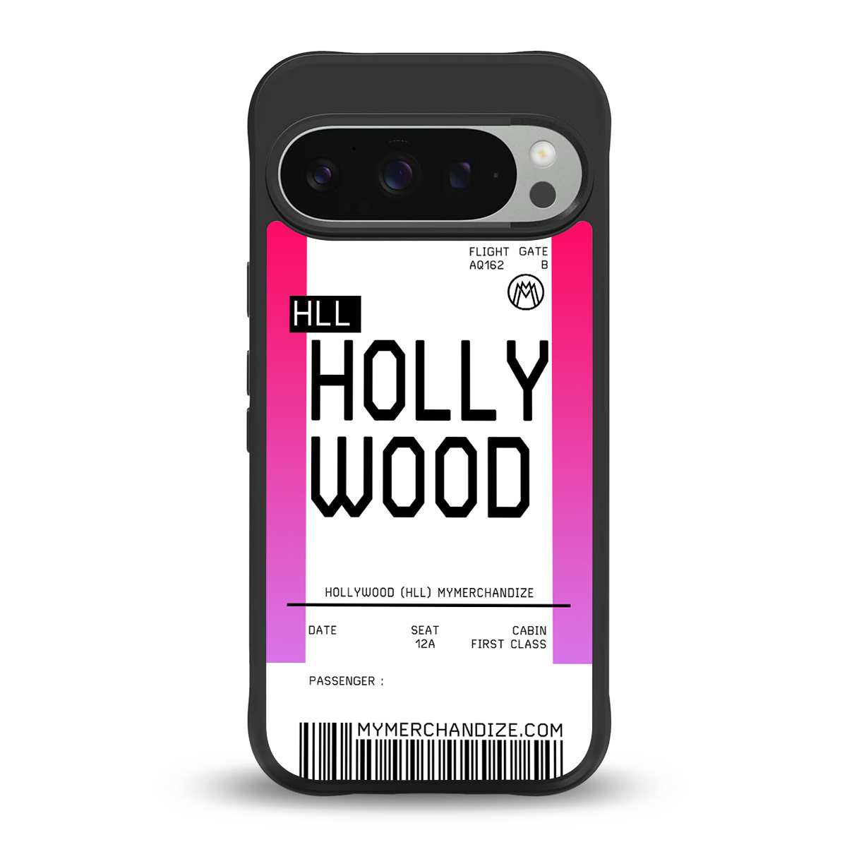 hollywood boarding pass ticket back phone cover | glass case for google pixel 9 pro xl
