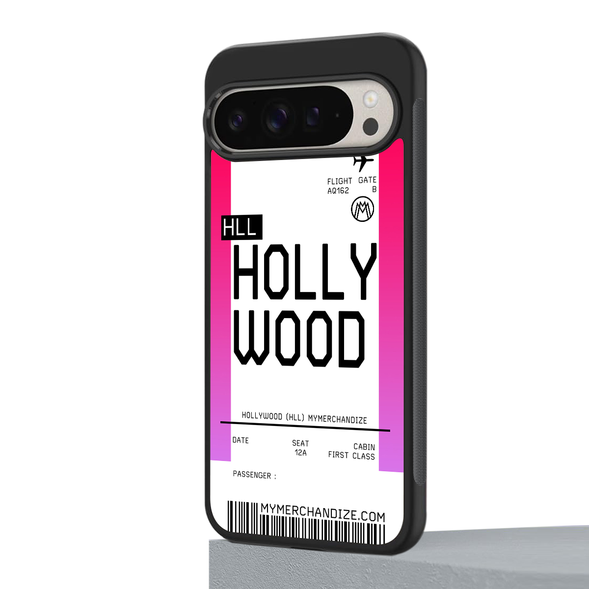 hollywood boarding pass ticket back phone cover | glass case for google pixel 9 pro xl