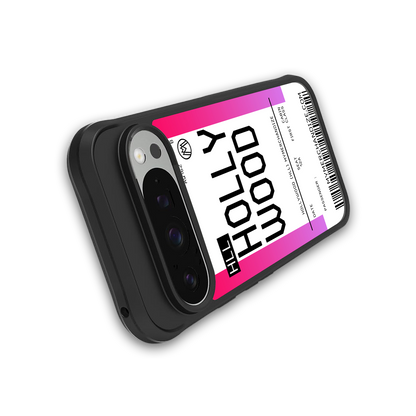 hollywood boarding pass ticket back phone cover | glass case for google pixel 9 pro xl